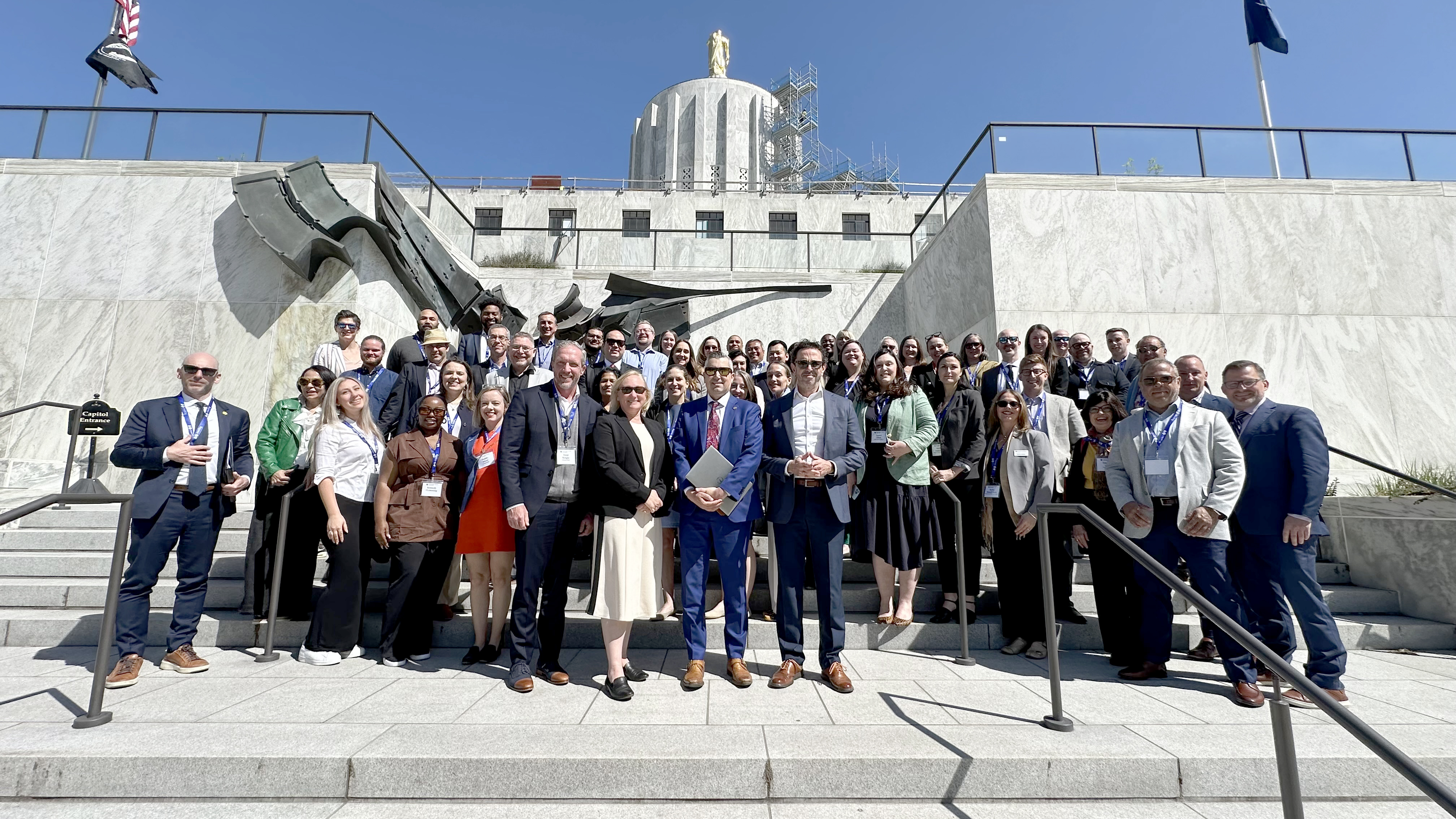 2025 Attendees outside the Salem Capitol